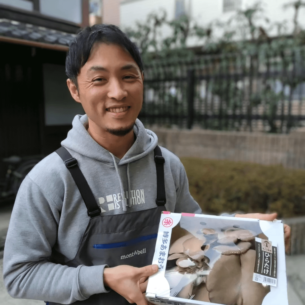 倉橋希 コーヒーかすを使ってキノコ栽培 - mame-eco